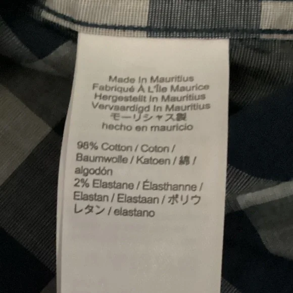 J. Crew Flex Washed Classic Fit Men’s XL Blue Check Button Down Shirt - Picture 5 of 7